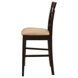 Beige and Cappuccino Upholstered Counter Height Stools B062P153489
