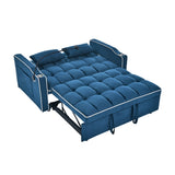 ZUN 55.51 inch versatile foldable sofa bed in 3 lengths, modern sofa sofa sofa velvet pull-out bed, W2353P205655