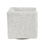 Modern Living Room Swivel Chair Beige Jacquard Fabric Upholstery Pillow Comfort Plywood Furniture B011P315600