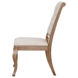 Cream and Barley Brown Tufted Back Dining Chair B062P153696