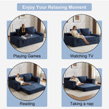 Loveseat Sofa, Comfortable Deep Seat Sofa Bed, Modern Small Corduroy Couch for Living Room 17225901