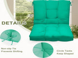 Outdoor High Back Chair Cushions Set of 2, 42"x21"x4" Tufted Waterproof Patio Cushion for Rocking & 05489105