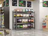 4-Layer Metal Storage Rack, Garage Shelves, Adjustable Height Partition, Suitable For Living Room, 14699077