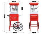 Popcorn Machine with, with Wheels & 6 Oz Pot Popcorn Maker Stainless Steel Oil Spoon, Mobile 26069859