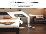 (UPGRADED) Overbed Bedside Desk, Mobile Rolling Laptop Stand Tilting Overbed Table with Wheels, W2641P368240