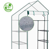 Mini Walk-in Greenhouse with PE Cover, 4-Shelf Indoor Outdoor Plant Gardening Green House for Garden 57670893