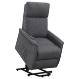 Charcoal Power Lift Recliner with Massage Function B062P153841