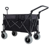 Multi-Functional Push-Pull Folding Wagon Cart with Rotating Handle & 9"x4" Tires for Camping & W2932P317114