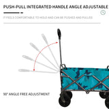 ZUN Outdoor Garden Multipurpose Micro Collapsible Beach Trolley Cart Camping Folding Wagon W321102232