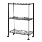 ZUN Chrome 3-Tier Shelving All-Purpose Utility Cart 43951532