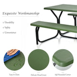 Picnic Table Bench Set Green 87099332