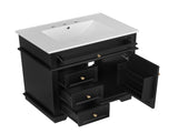 30" Bathroom Vanity with Sink, One Tip-out Drawer, Three Drawers, Door Shelf, Soft Closing Door, 08388650
