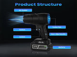 130000RPM Cordless Mini Blower, 1000W Powerful Motor with Turbo Tech 93984678