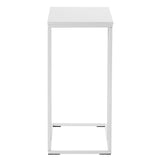 48*28*58cm C Type Single Layer MDF Iron Rectangle White Triamine Side Table White Spray 64750440