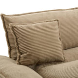 Corduroy Sofa Sleeper Couch Loveseat Sofa with Pillows Comfy Upholstered Deep Seat Sofa for W676P227338