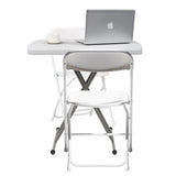 76*50*70.5cm Liftable Garden Plastic Table White 57303780