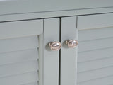 36" Blue Grey Bathroom Vanity with Ceramic Sink - Soft-Close Drawers, Solid Wood Frame, W2896P344088