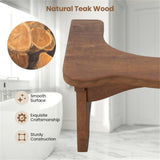 Teak Wood Toilet Stool with Non-slip Foot Pads 45048454
