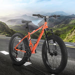 ZUN S26109 Elecony 26 Inch Fat Tire Bike Adult/Youth Full Shimano 21 Speed Mountain Bike, Dual Disc W709P156169