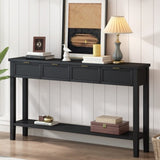 ZUN U_STYLE Contemporary High-Quality Entryway Console Table with 4 Spacious Drawersm,1 Practical Bottom N711P218638B