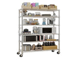 6-Tier disassembly and free assembly NSF-Certified Steel Wire Shelving with Wheels 77426576
