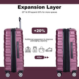 Luggage set of 5 pieces, expandable hard PC luggage set with TSA lock for rotating wheels, W284P202776