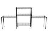 Changeable Assembly Floor Standing Carbon Steel Storage Rack Black 49349081