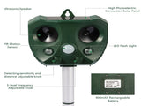 Upgraded Ultrasonic Animal Repeller, Solar Powered Pest Deterrent with PIR Motion Sensor, LED 29622829