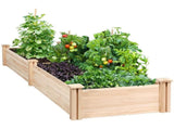 Divisible Planter Box for Home Vegetable Flower, 95 L x 25 W x 11 H, Wood 57509836