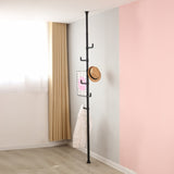 ZUN Adjustable Laundry Pole Clothes Drying Rack Coat Hanger DIY Floor to Ceiling Tension Rod Storage 95345222