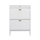 ZUN 16 Pair Shoe Storage Cabinet WHITE ROUND W295P176788