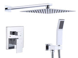 Shower System Shower Faucet Combo Set Wall Mounted with 12" Rainfall Shower Head and handheld shower 87609196