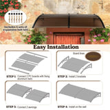 ZUN Outdoor Overhang Awning for Sunlight Rain Snow Wind Protection 82845059