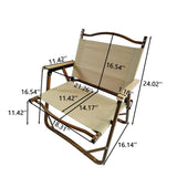 Comfy Foldable Portable Chair with Armrests Aluminium Frame, Travel Kermit Chair Easy to Fold W495107783