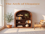 Arched 47.6 Inch, 4-Tier Bookcase, Arched Bookcase, Arch - Modern W2641P562765