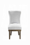 ZUN Grey and Salvage Grey Wingback Side Chairs with Nailhead Trim B062P182768