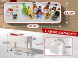 80QT 87.5*38.5*91cm Rectangular Plastic Box Iron Leg Tube Freezer Insulation 01612551