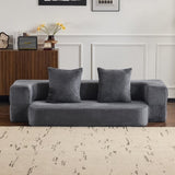 Ebern Designs Transformable Sectional Sofa with 3 Ottoman Stools - Supportive Foam Fold-Out Bed, W1829P280221