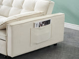 Modern velvet sofa, sofa pull-out bed, small love seat casual sofa with back, with pillow, pockets, W1658P166781