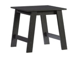 Small Square Wood Side Table, Black Finish 16459902