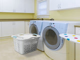 (2 pack) 2 Bushel Lamper Laundry Basket with Silver Handles, White, Adult 07543038