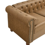 Classic Traditional Living Room Upholstered Sofa with high-tech Surface/ Chesterfield Tufted W1708141948