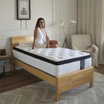 ZUN （Twin）12 inch sponge bamboo fiber fabric high-quality mattress,Individual Pocket Spring+ 50485717