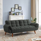 New Design Linen Sofa Furniture Adjustable Backrest Easily Assembled Recliners-DARK GRAY 22240447