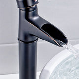 ZUN Modern Contemporary ORB Bathroom Ceramic Hot Cold Water Mixer Tap Faucet Mixer Basin Faucet,metered W1932130185