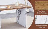 Modern style square dining table, medium-density fiberboard dining table, 55x31.5 inches, can be W1512P359375