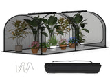 Green 98"x48"x48" Garden Crop Cage with High-Density Nylon Mesh, 2 Zippered Doors Plant Protection 06567055