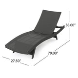 SALEM PE WICKER CHAISE LOUNGE 52005.00GRY