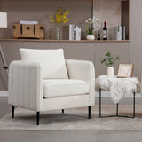 Accent Chair for Living Room, Velvet Comfy Single Sofa Chair Mid-Century Modern Armchair with 1 W3244P327103