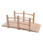 ZUN Arch Bridge Small Wooden Bridge Courtyard Outdoor Anticorrosive Wood Landscape Bridge Burlywood 67563764